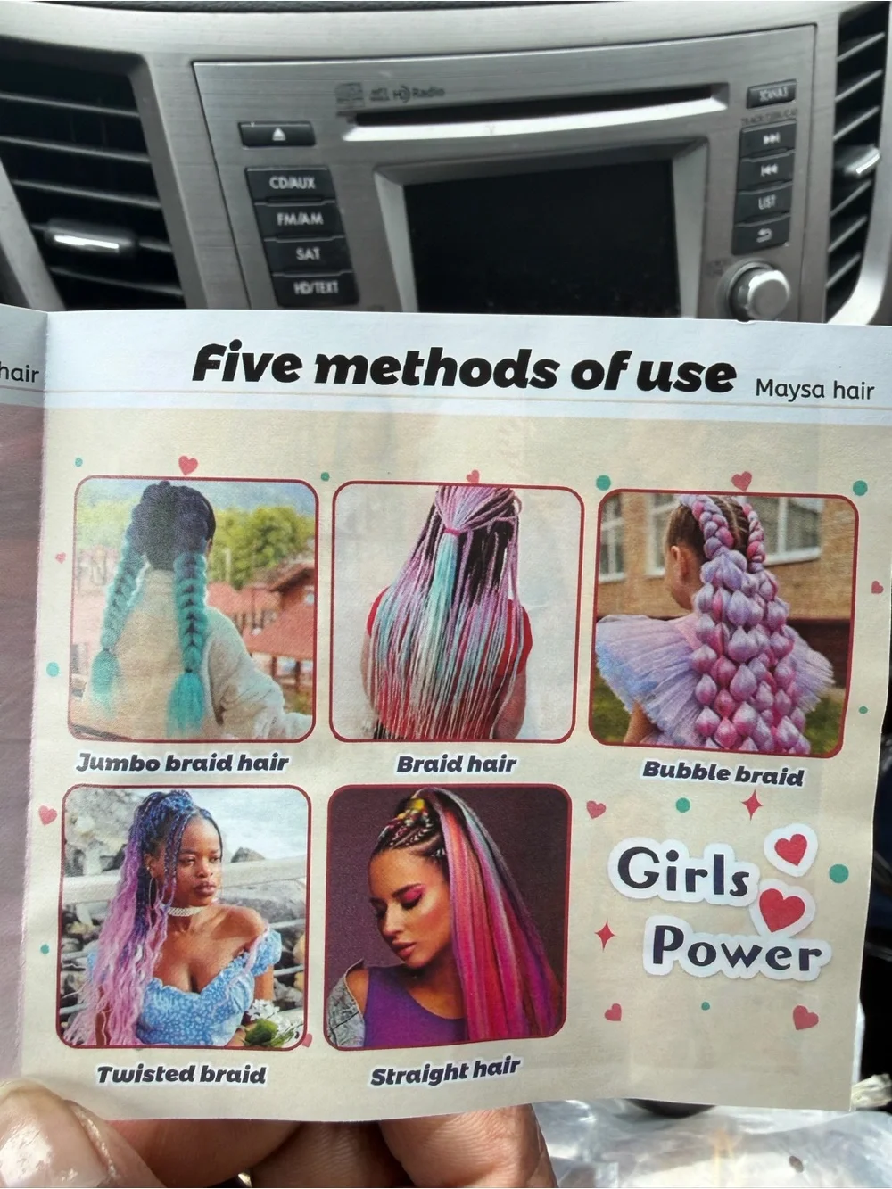 Synthetic Braiding Hair - Light Blue (actually 6 packs.)